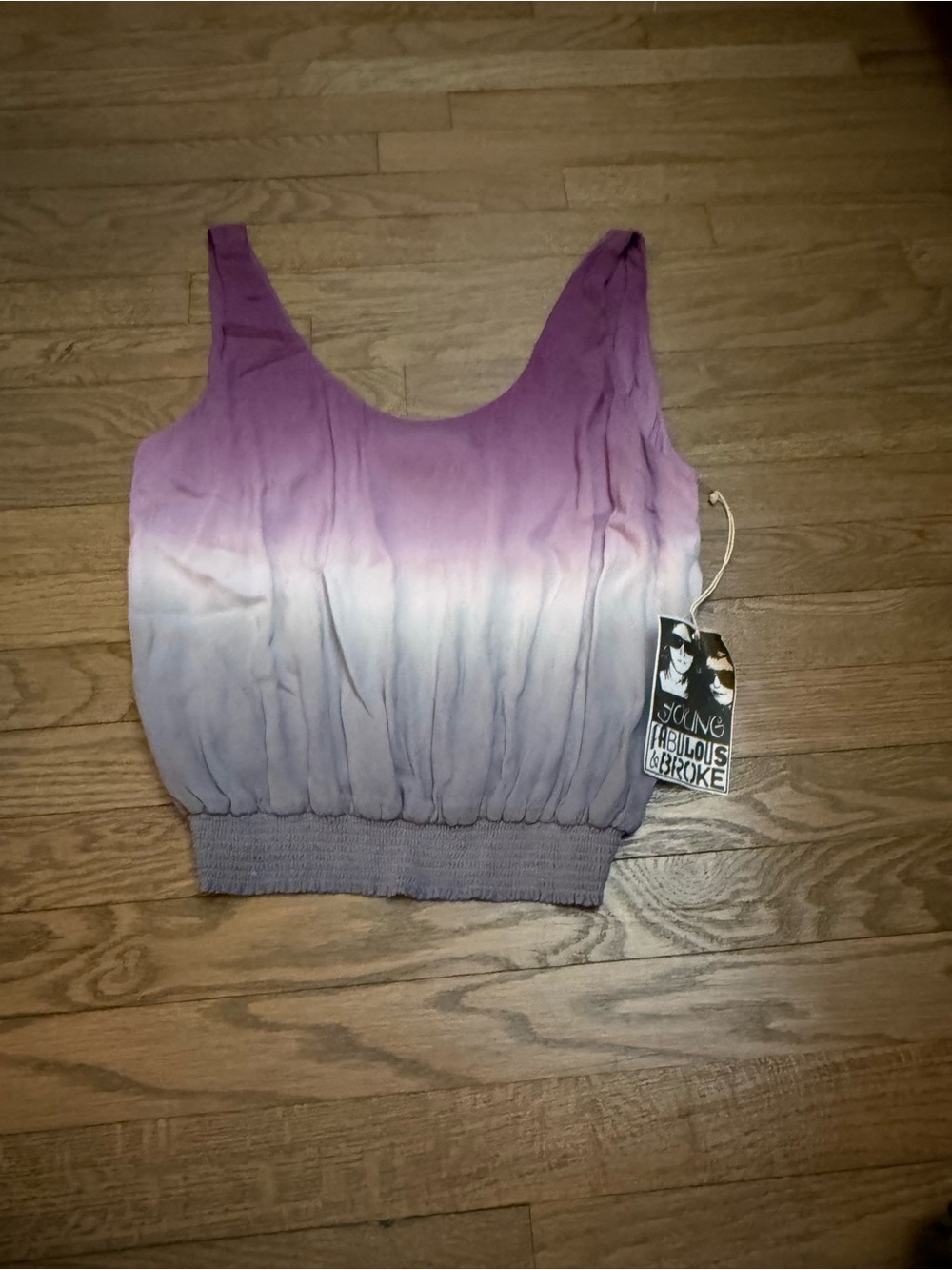 Young Fabulous & Broke Purple to Lavender Ombre Crop Tank
